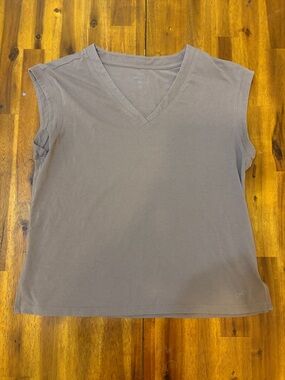 Freely Women's V-Neck Cap Sleeve Top — Taupe